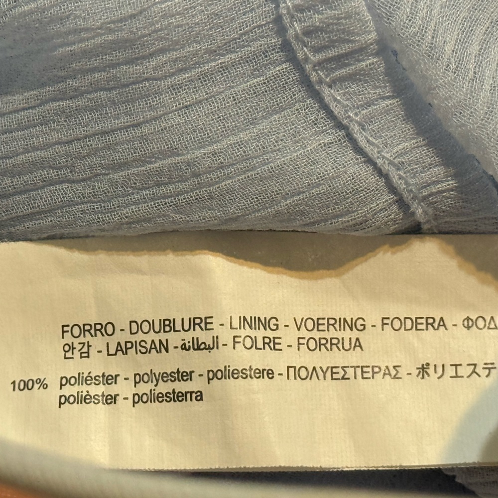 Zara Basic Light Blue Wrap Blouse (M) - image 5